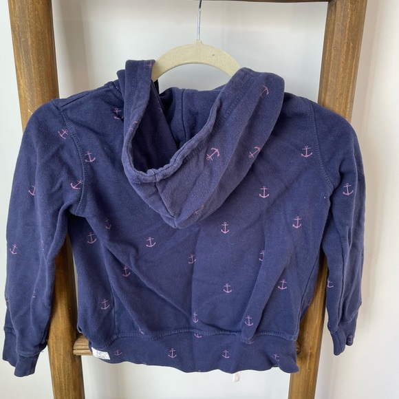 Cuffy Girls Zip Up Hoodie with Anchor Detail - Picture 2 of 3